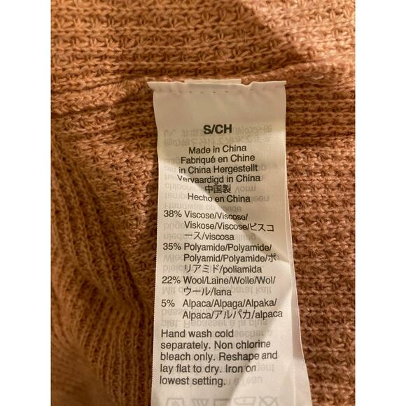 Madewell Jane Waffle Stitch Crew Neck Sweater Size Small Heather Rose NWT - Picture 7 of 7